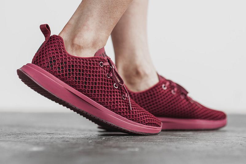 Women's Nobull Maroon Mesh Running Shoes Burgundy | SG Z2676U